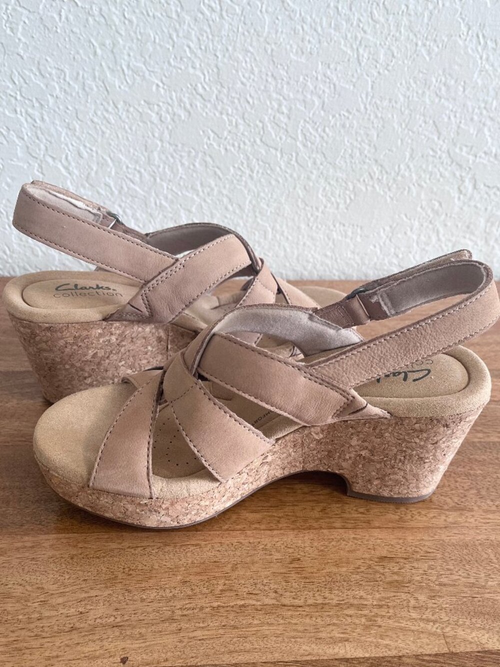Clarks Collection Giselle Beach Sand Suede Wedge Platform Sandal 6 - Picture 6 of 15